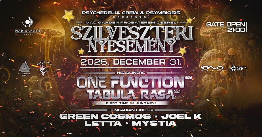 Szilveszteri  Nyesemény :     One Function (IONO MUSIC )    Tabula Rasa- First Time in Hungary !!!