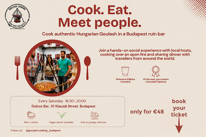 Budapest Goulash Cooking Gathering - Iconic Ruin Bar