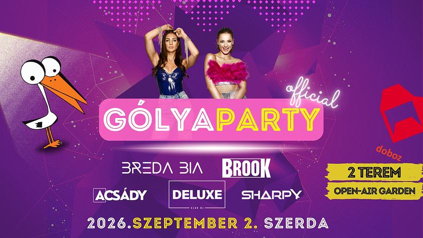 Gólyaparty 2026 - szeptember 2. szerda