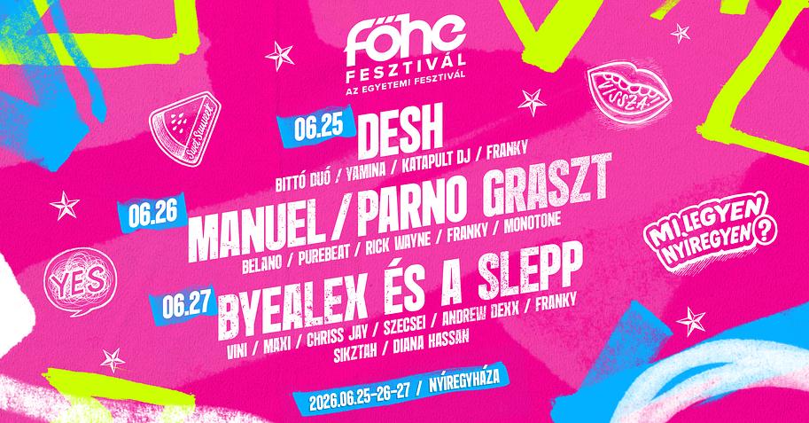 Főhe Fesztivál 2026 Nyíregyháza / NORMÁL BELÉPŐJEGYEK