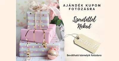Ajándék kupon fotózásra 30 000 Ft értékben