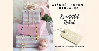 Ajándék kupon fotózásra 10 000 Ft értékben