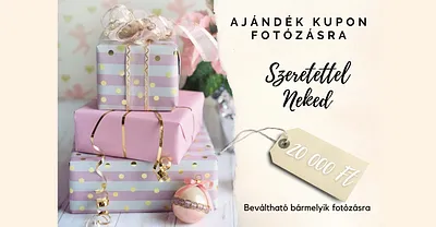 Ajándék kupon fotózásra 20 000 Ft értékben