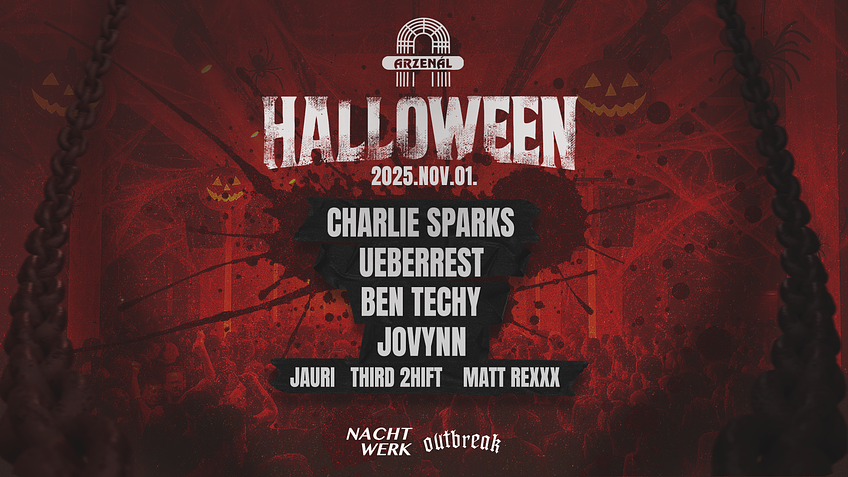 Arzenal Halloween w/ Charlie Sparks, Ueberrest, Ben Techy, Jovynn