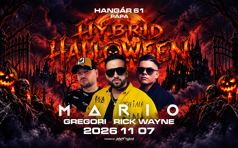 🎃 𝓗𝓨𝓑𝓡𝓘𝓓 𝓗𝓐𝓛𝓛𝓞𝓦𝓔𝓔𝓝 🎃 I 2026.11.07. I HANGÁR 61 ➤ PÁPA