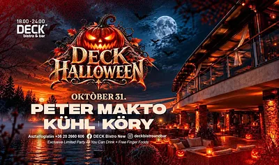 DECK HALLOWEEN 🎃 18h-24h 👻 EXCLUSIVE 🕷️ ALL YOU CAN DRINK EVENT 🪩 Deck Bistro • 2026.10.31