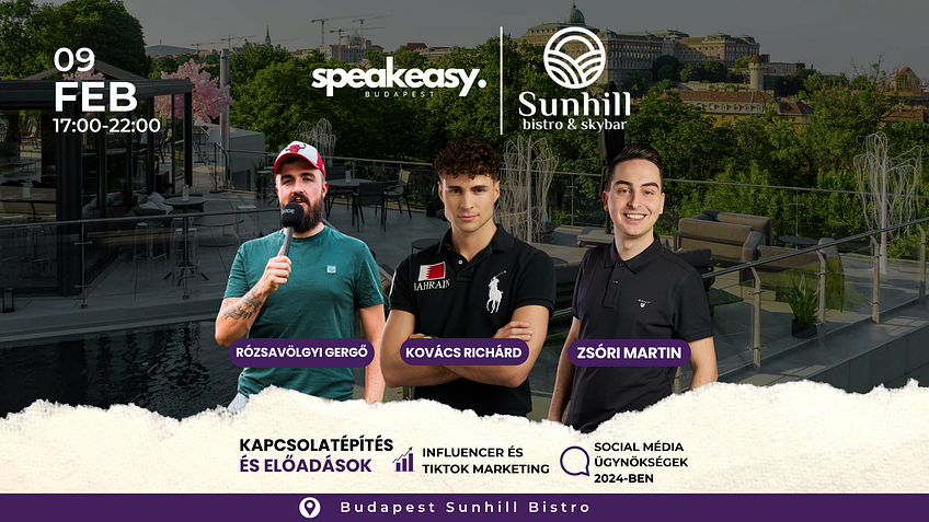 SPEAKEASY x SUNHILL SKYBAR KAPCSOLATÉPÍTÉS A VÁROS FELETT 02.09 - Oneticket